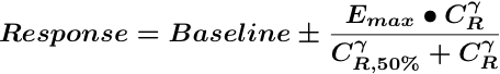 Hill equation with baseline
