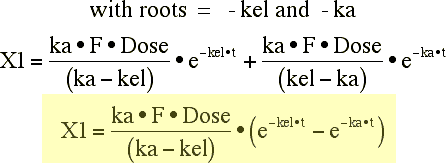 Integrated equation for X1
