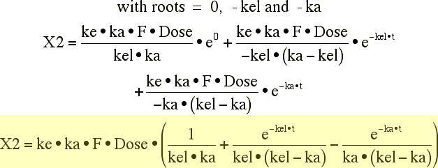 Integrated equation for X2