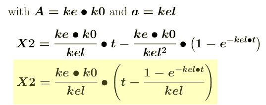 Integrated equation for X2