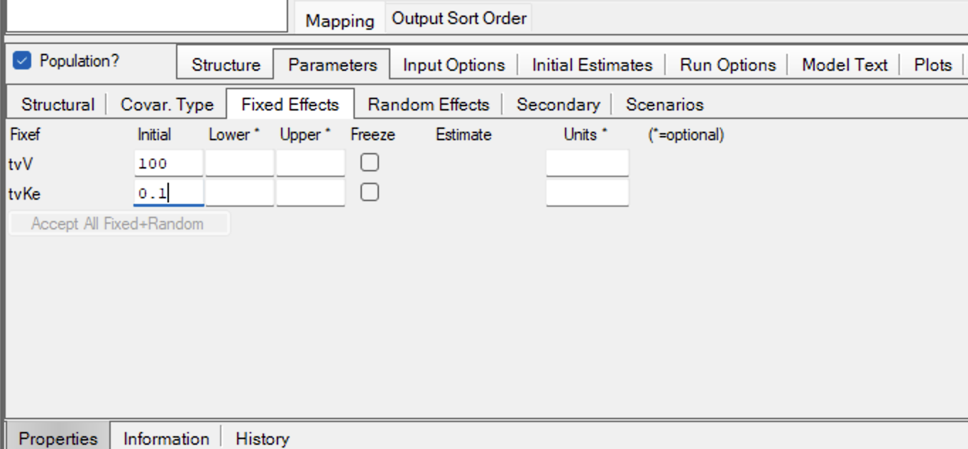 Enter Initial Estimates