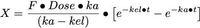 Integrated Eqation for Amount in the Body