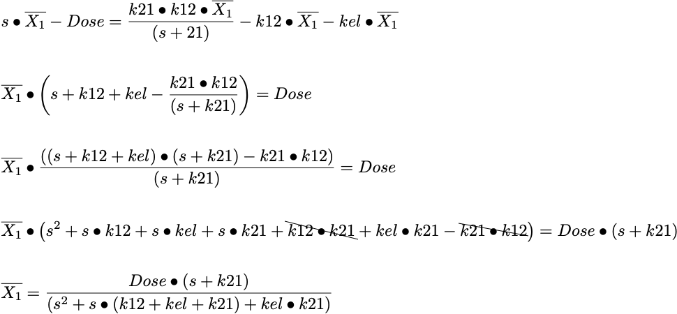 Derivation of Laplace of Component 1