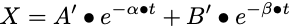 Amount versus time - Two compartment