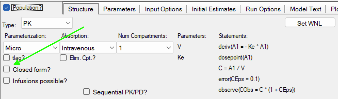 Uncheck Closed Form for Differential Equation