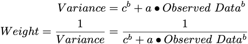 Variance with an additional assay sensitiivty term
