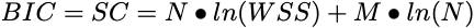 Bayesian Information Criteria, BIC