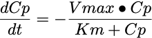 Rate of Elimination by Michaelis-Menten Kinetics