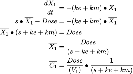 Laplace of Drug Concentration in Plasma or Blood