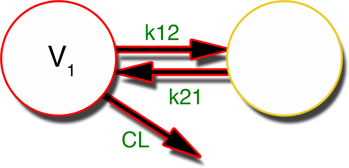 Two Compartment Model Equation