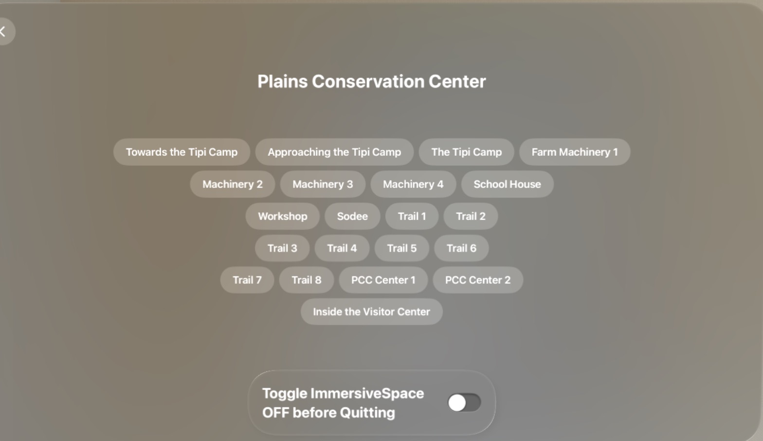 PCC Menu